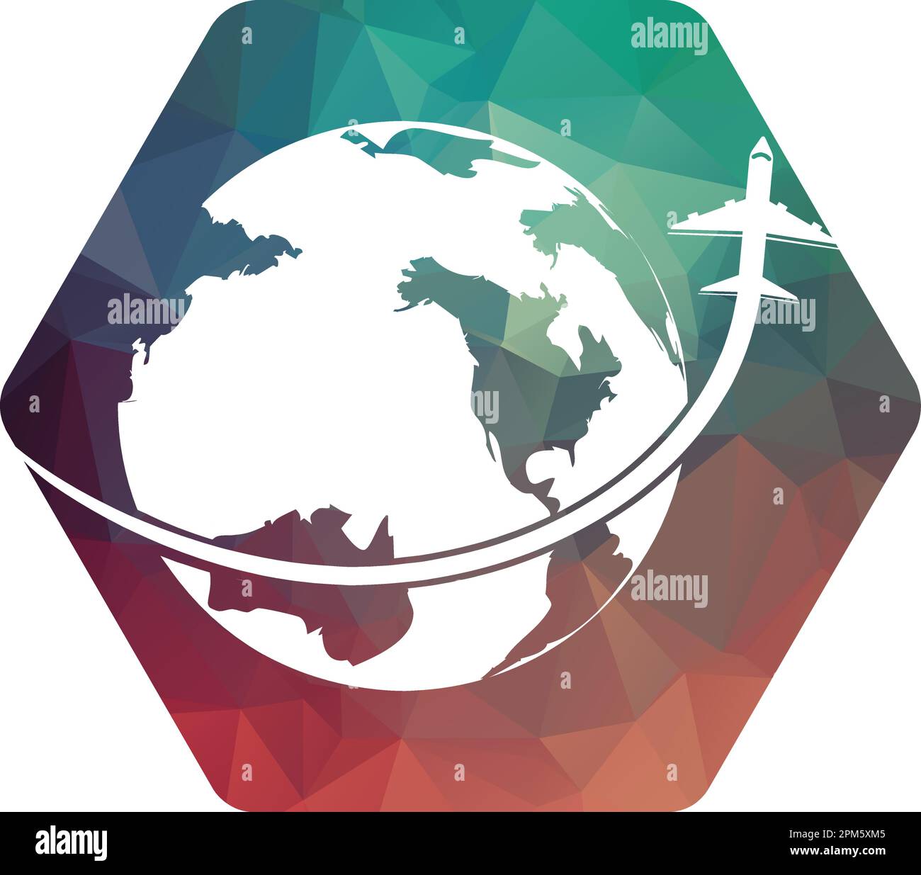 Modello del logo vettoriale dell'agenzia di viaggi. Logo vacanza modello globo viaggio logo disegno vettoriale. Illustrazione Vettoriale
