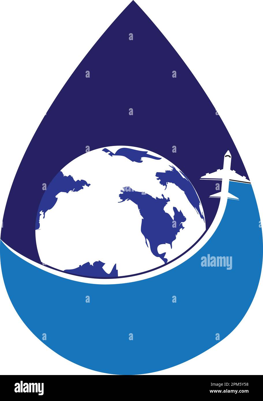 Modello del logo vettoriale dell'agenzia di viaggi. Modello logo vacanza globo viaggio logo vettore design.agenzia viaggi logo modello vettore Illustrazione Vettoriale