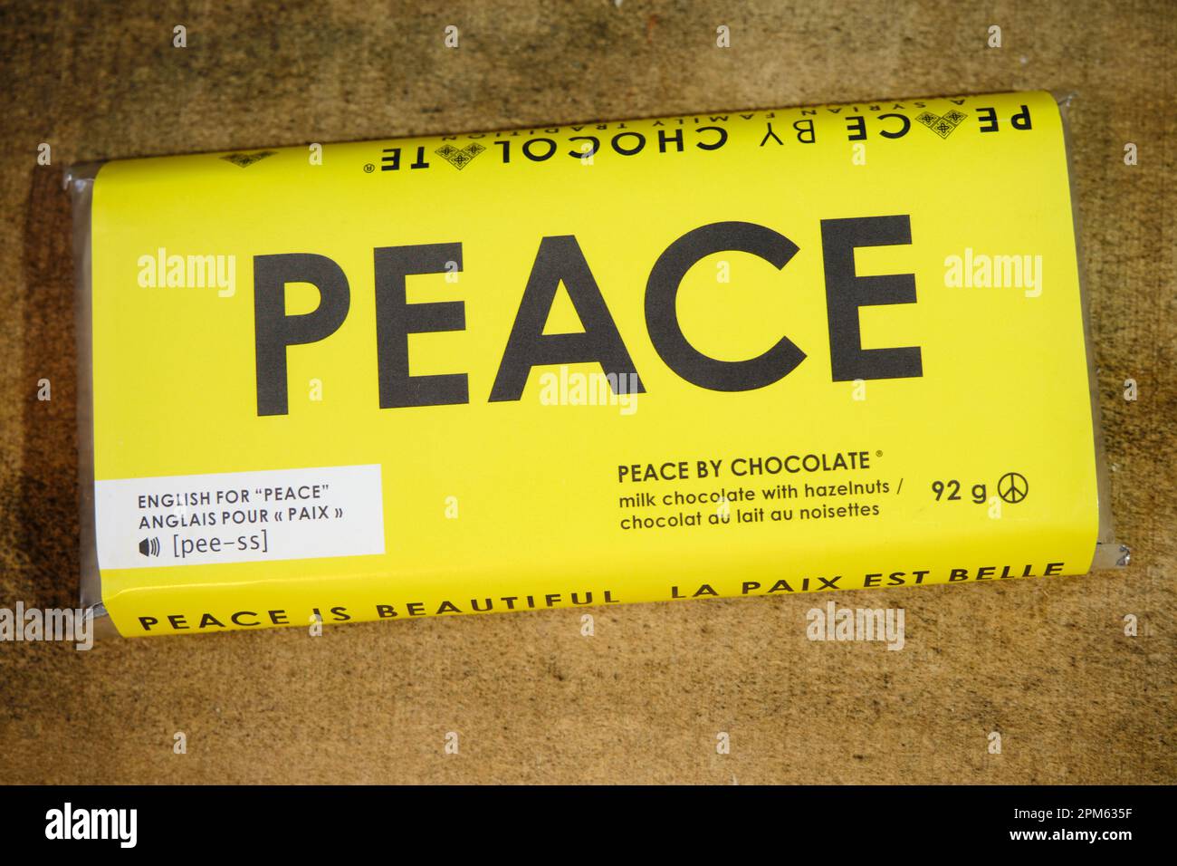 Yellow Peace by Chocolate bar prodotto in Nuova Scozia. Foto Stock
