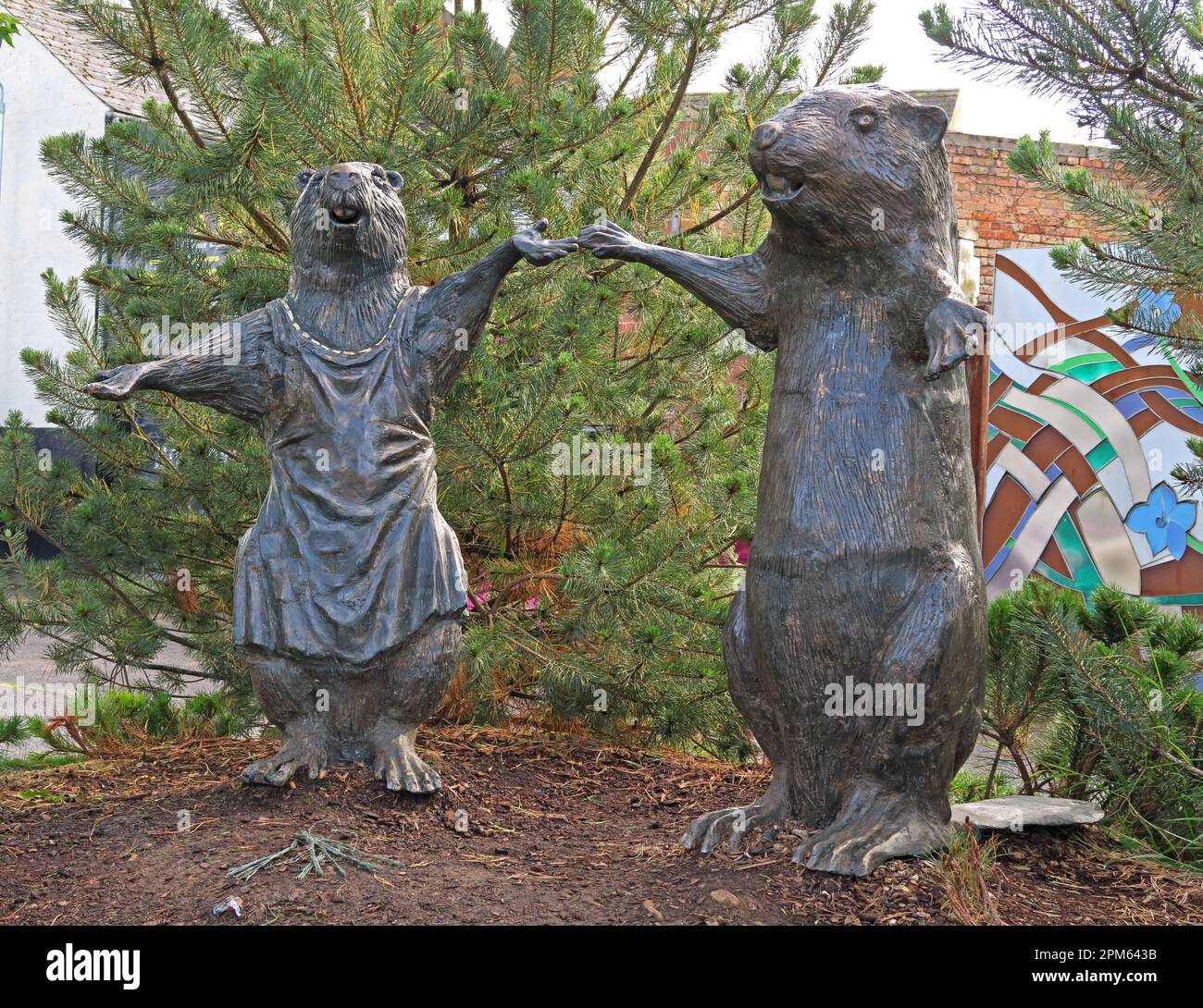 Hammy statue, CS Lewis Square, East Side Visitor Centre, Visitor Centre, 402 Newtownards Road, Belfast, Irlanda del Nord, REGNO UNITO, BT4 1HH Foto Stock