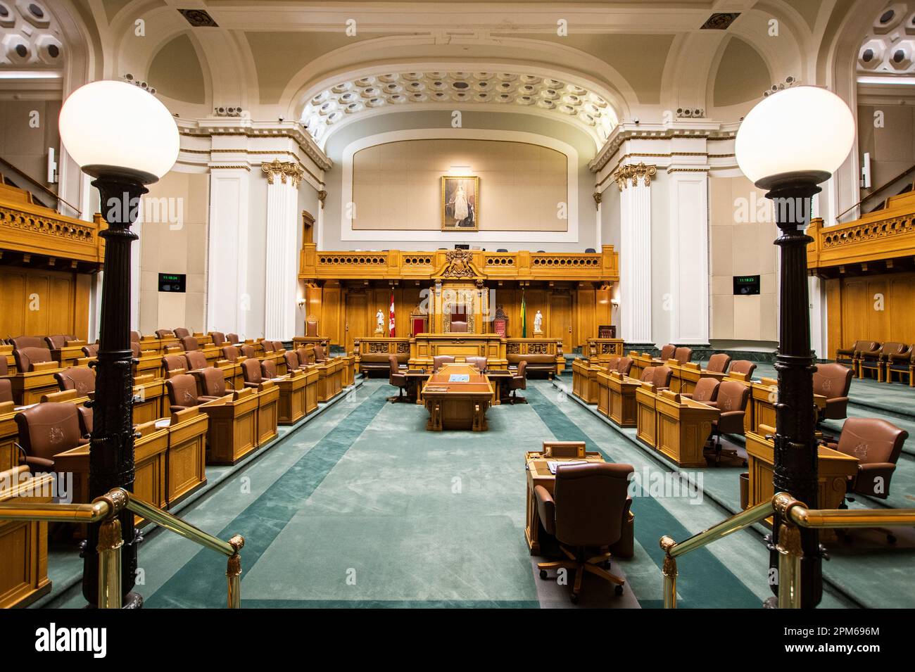 Assemblea legislativa presso l'edificio legislativo Saskatchewan di Regina, Saskatchewan, Canada Foto Stock