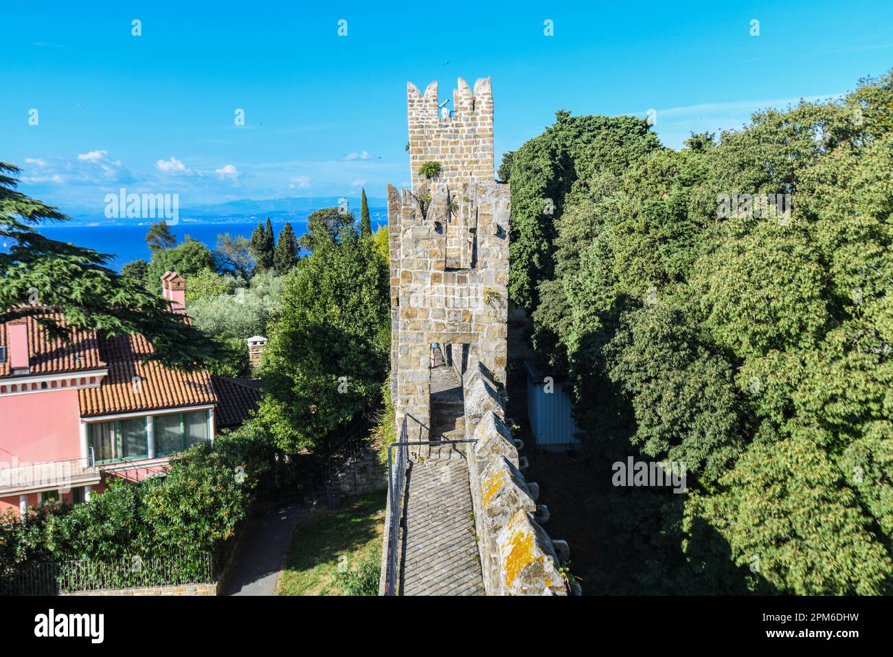 Mura di Pirano. Slovenia Foto Stock