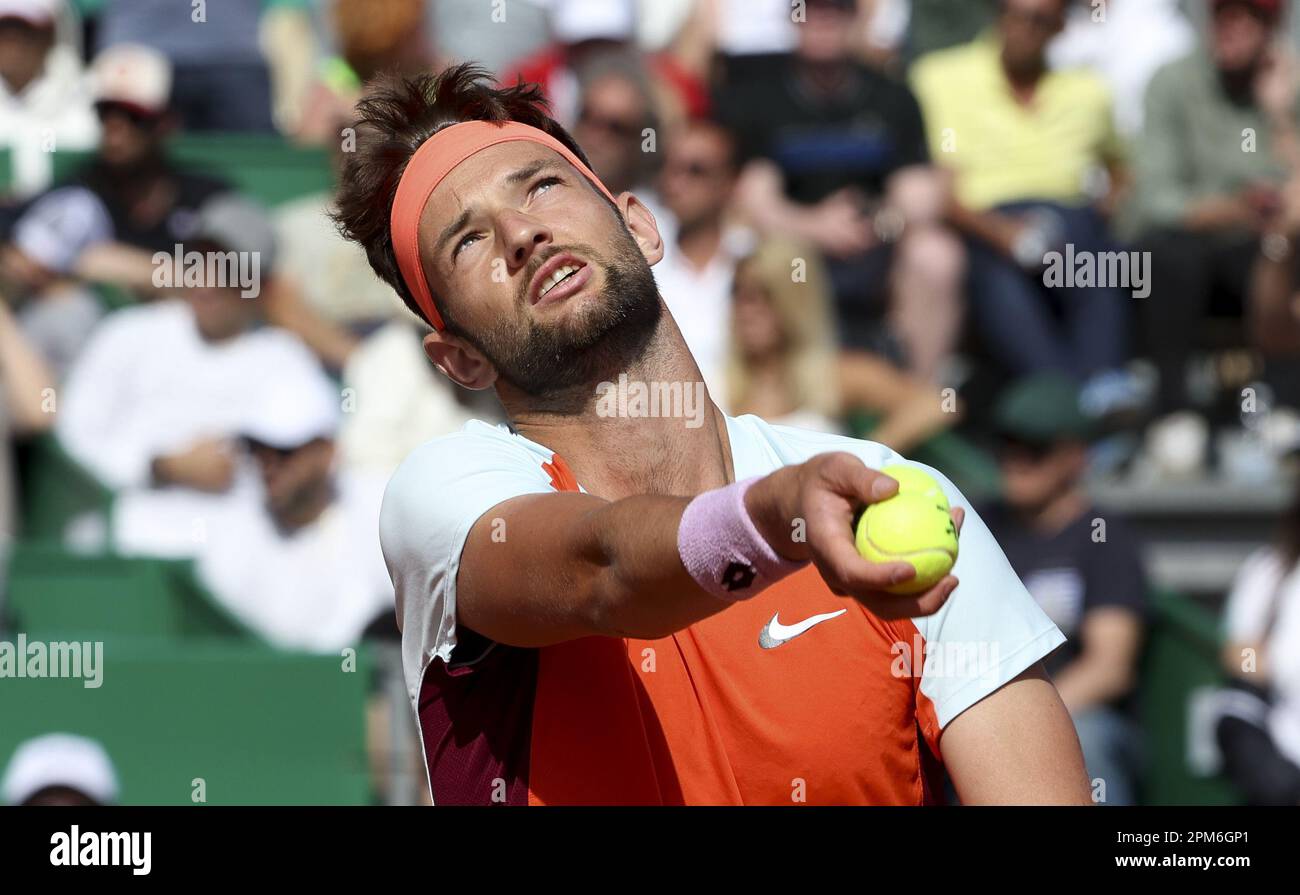 Ivan Gakhov di Russia durante il giorno 3 del Rolex Monte-Carlo Masters 2023, un evento di tennis ATP Masters 1000 il 11 aprile 2023 al Monte-Carlo Country Club di Roquebrune Cap Martin, Francia - Foto: Jean Catuffe/DPPI/LiveMedia Foto Stock