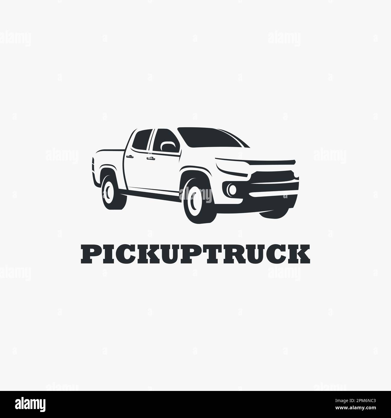 Design del logo del pick-up Illustrazione Vettoriale