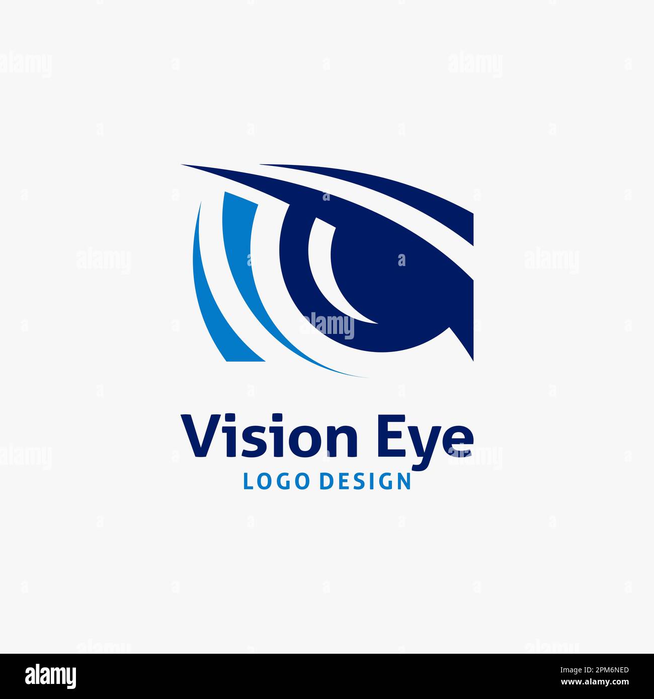 Design del logo Vision Eye Illustrazione Vettoriale