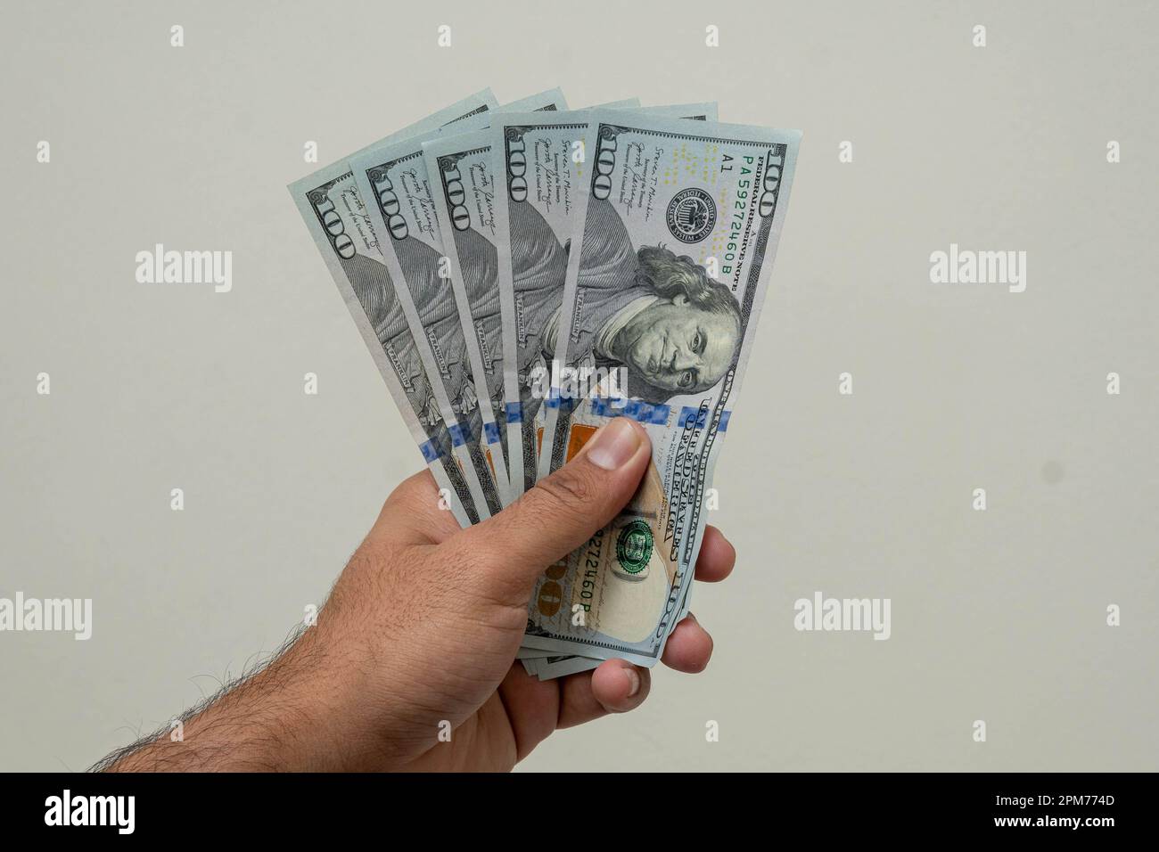 Centinaia di dollari americani. Concetto di business e finanza Foto Stock