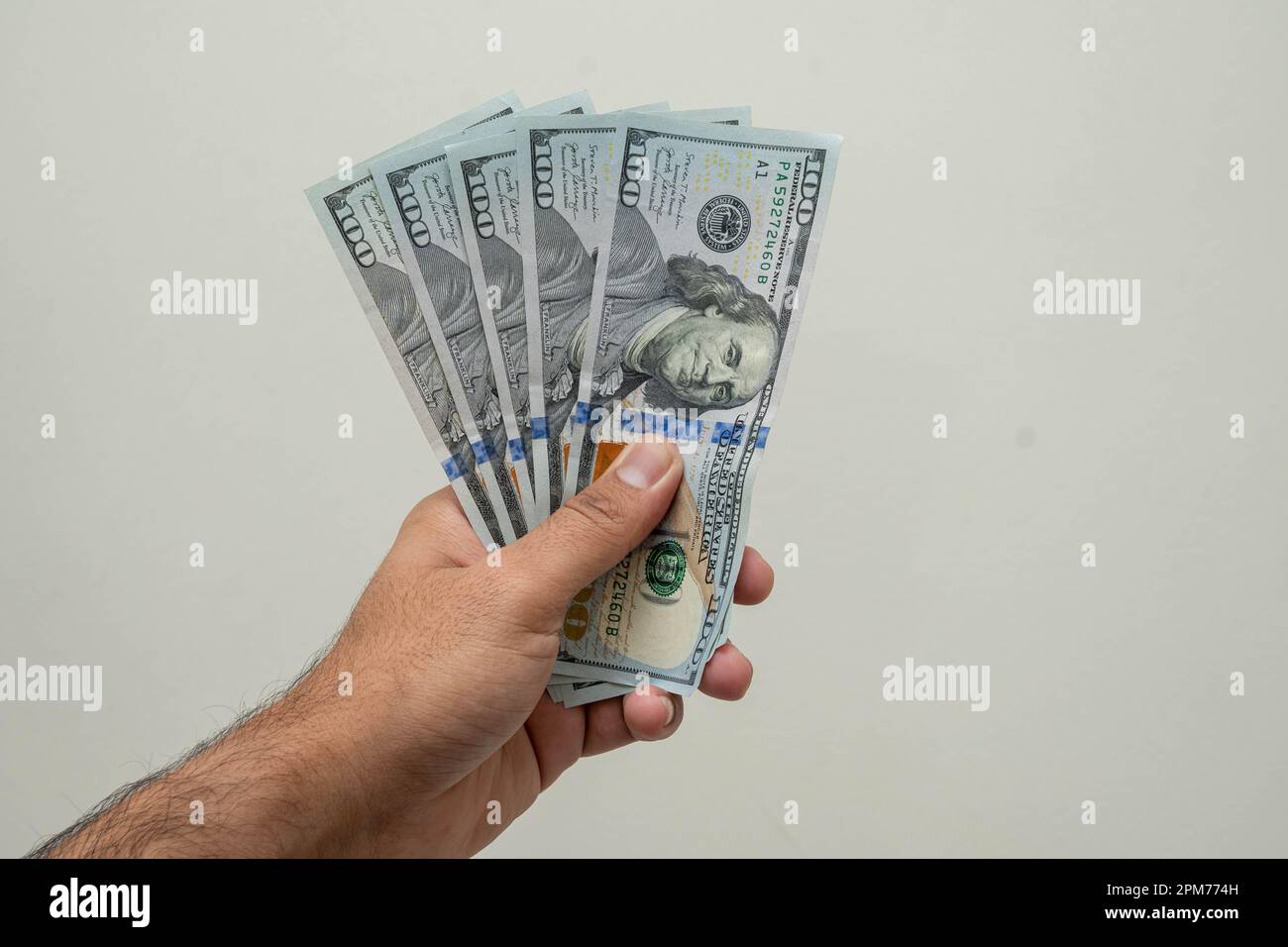 Centinaia di dollari americani. Concetto di business e finanza Foto Stock