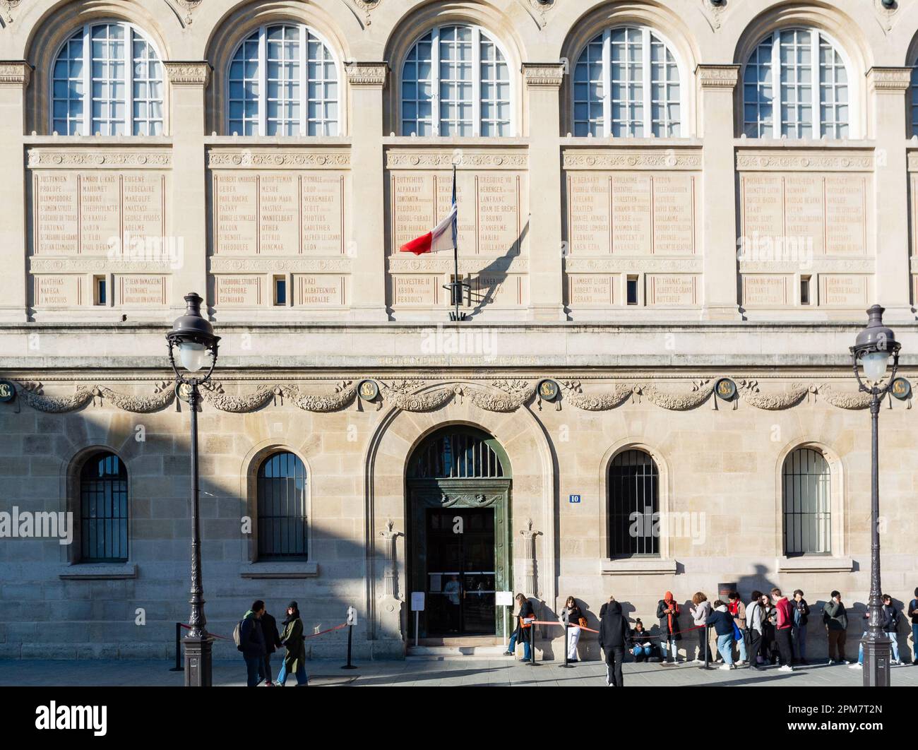 Parigi, Francia, Bibliotheque Sainte Genevieve che è una biblioteca pubblica e universitaria situata a 10, Place du Panthéon Foto Stock