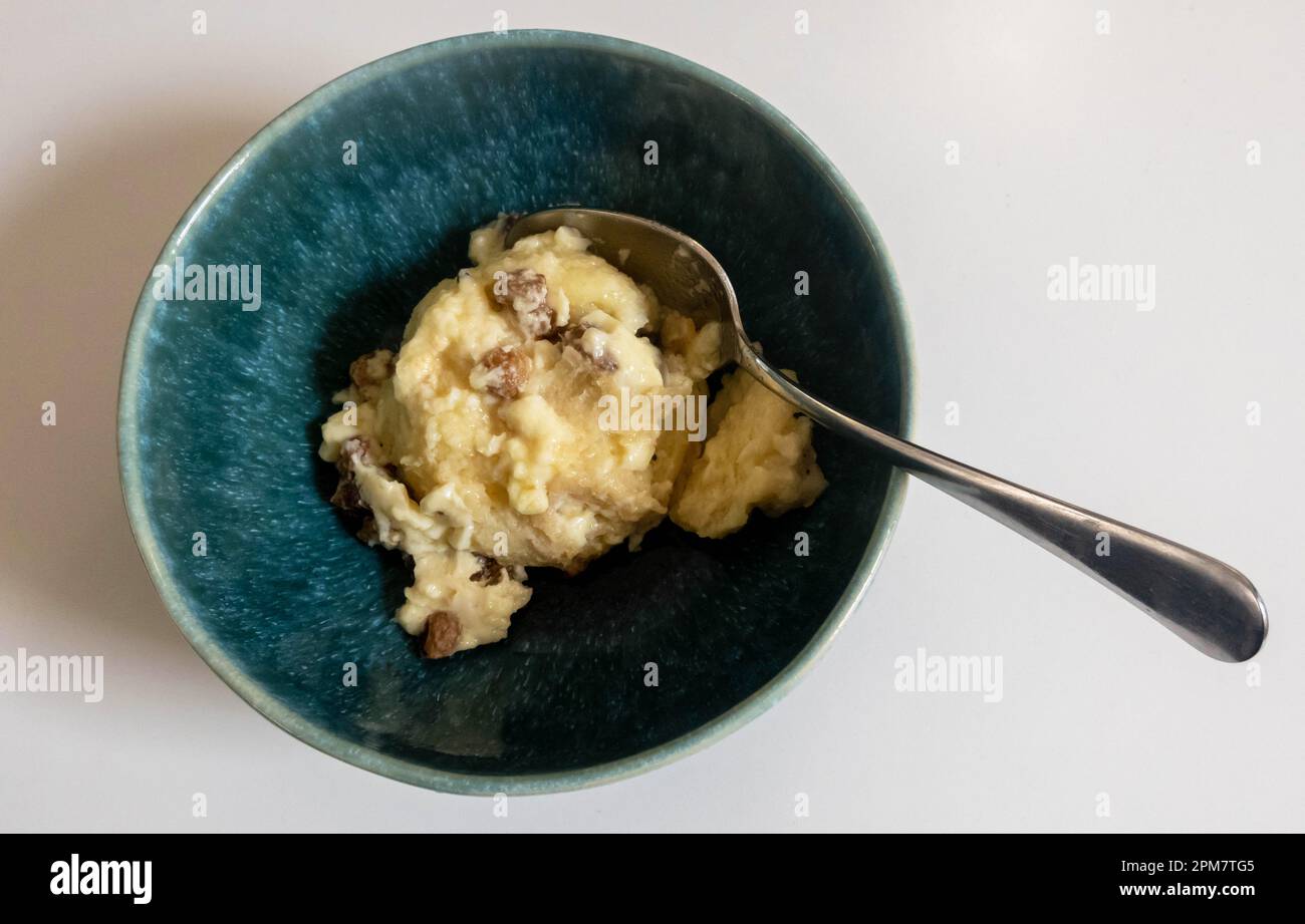 Il budino di pane e burro Foto Stock