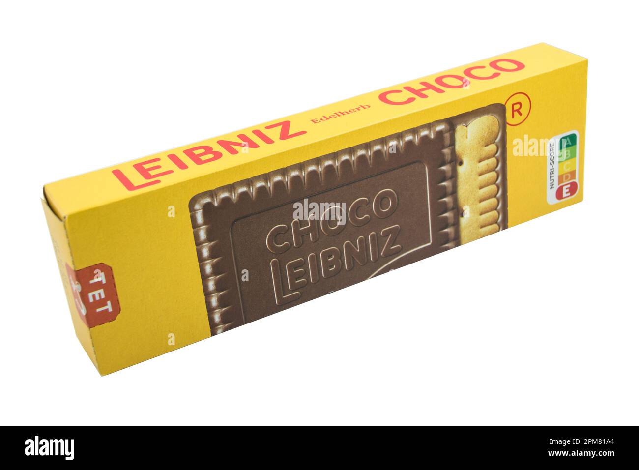 Leibniz Choco Waffeln mit Schokolade auf weissem Hintergrund Foto Stock