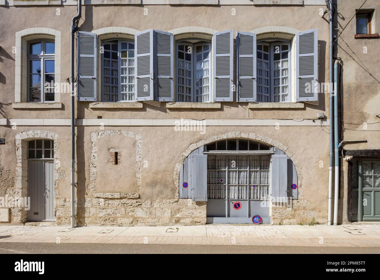 Francia, Loir-et-Cher, Valle della Loira Patrimonio Mondiale dell'UNESCO, Blois, Vienne quartiere, la rue de la Chaîne che corre lungo la Loira conserva i resti di vecchie locande una volta frequentata dai marinai Foto Stock