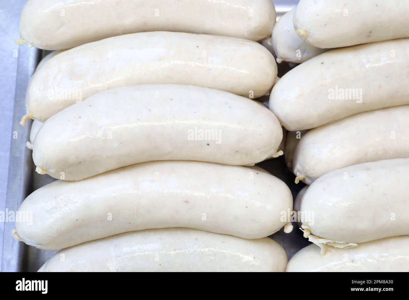 Francia, Ardennes, Rethel, Demoizet salcuterie famoso per il budino bianco, budino bianco da Rethel (IGP) prodotto dalla stessa famiglia dal 1939 Foto Stock