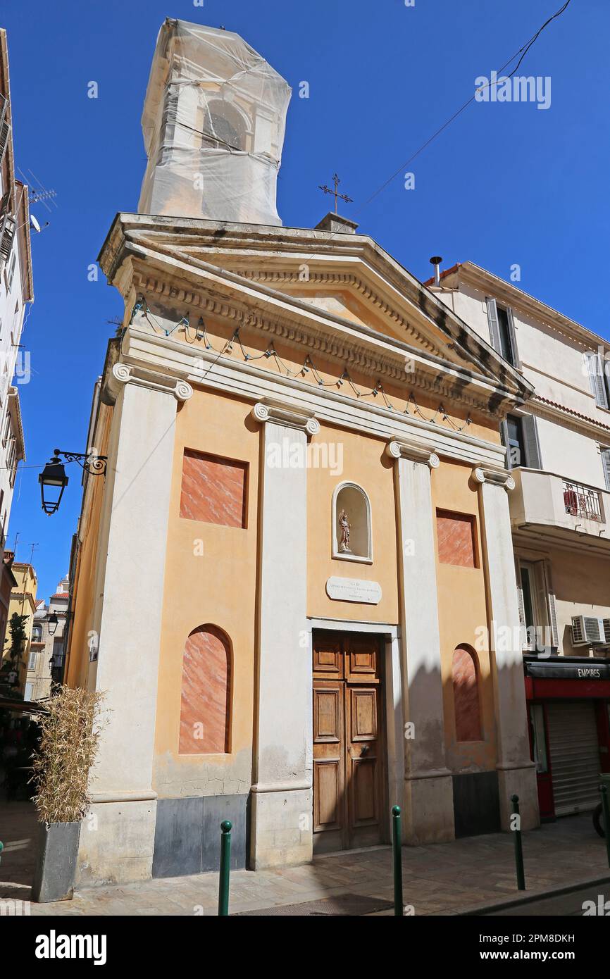 Oratoire Saint Jean Baptiste (Chiesa di Giovanni Battista), Rue Roi de Rome, Ajaccio, Corse-du-Sud, Corsica, Francia, Mar Mediterraneo, Europa Foto Stock