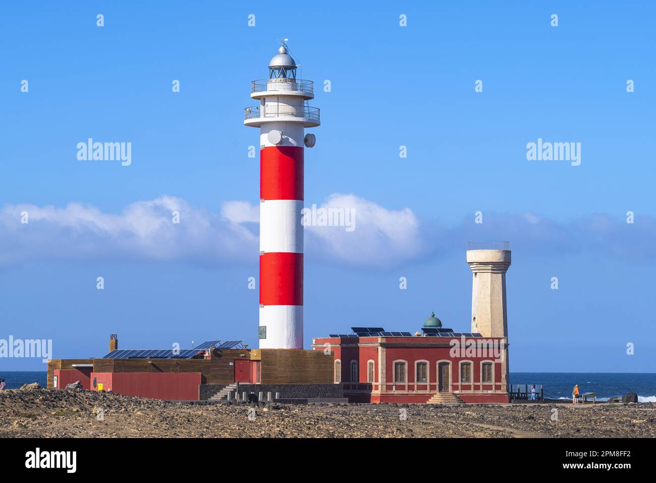 Spagna, Isole Canarie, Fuerteventura, El Cotillo, Faro di Toston a Punta de la Ballena Foto Stock