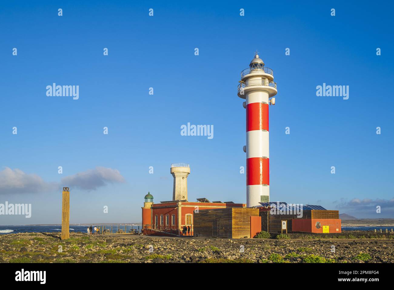 Spagna, Isole Canarie, Fuerteventura, El Cotillo, Faro di Toston a Punta de la Ballena Foto Stock