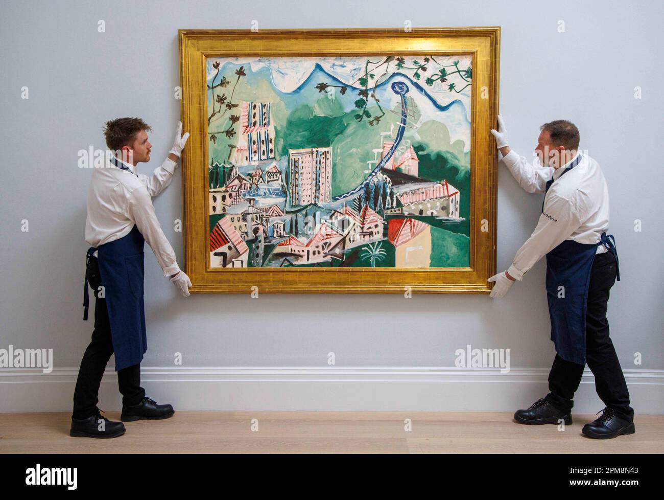 Londra, Regno Unito. 12th Apr, 2023. ÔPaysageÕ di Pablo Picasso, stima 7-10 milioni di dollari. I punti salienti delle vendite di SothebyÕs maggio che saranno disponibili a Londra il 12-16 aprile in vista delle aste di New York dei prossimi mesi. Credit: Karl Black/Alamy Live News Foto Stock