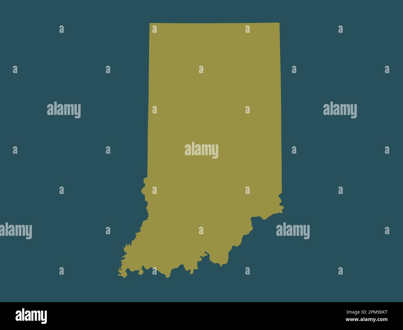 Indiana, stato degli Stati Uniti d'America. Forma a tinta unita Foto Stock