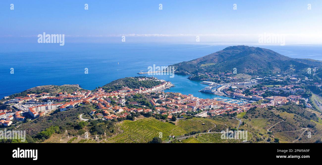 Port Vendres, Pyrénées-Orientales, Languedoc-Roussillon, Francia meridionale, Francia, Europa Foto Stock