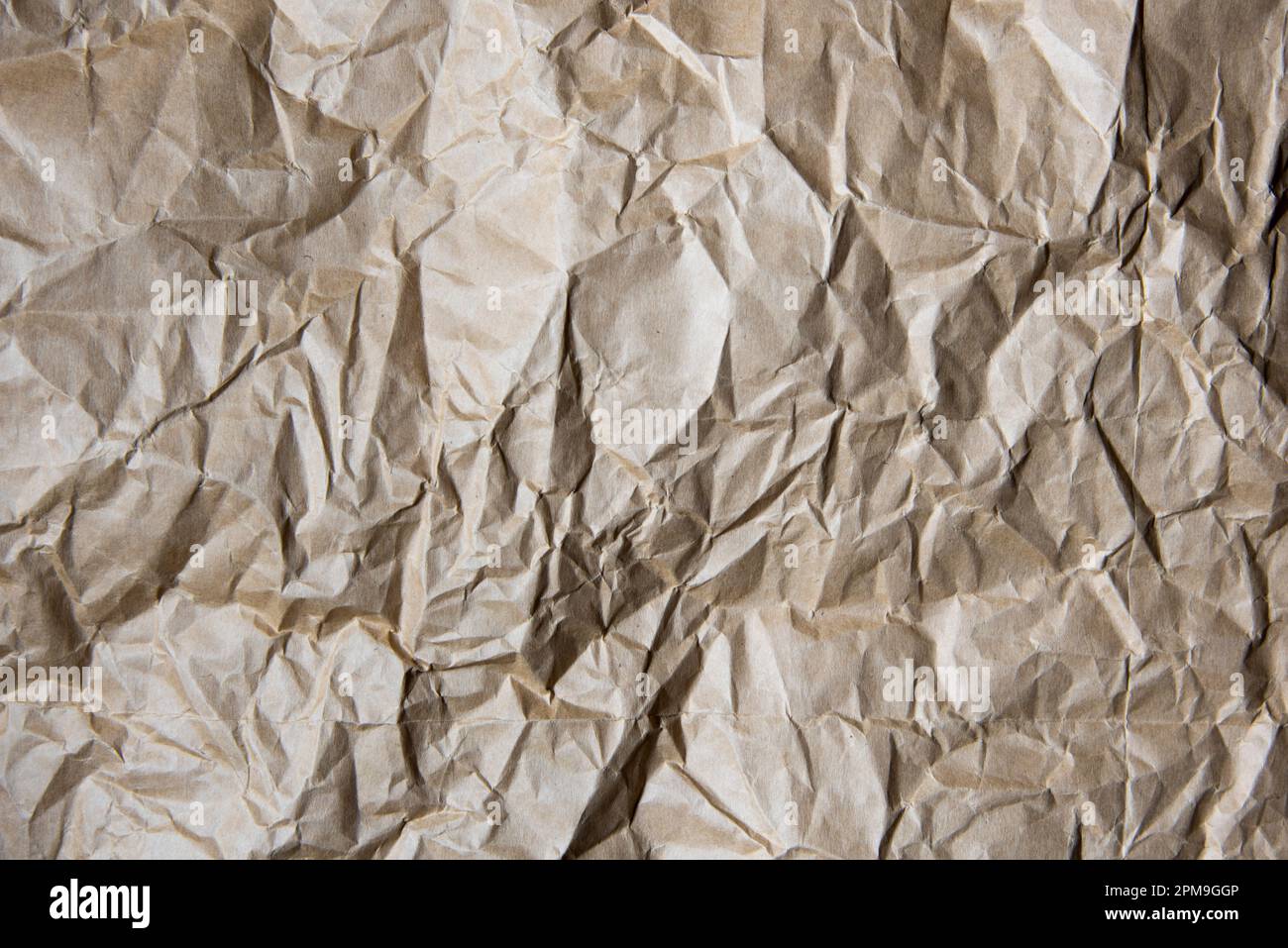 TEXTURA de un papel viejo arrugado Foto Stock