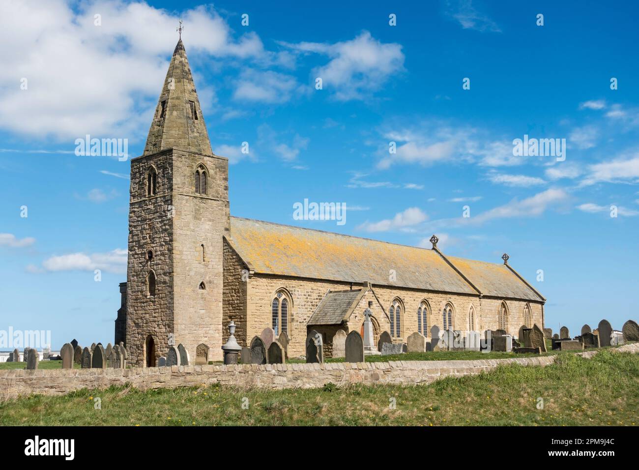 Chiesa di St Bartholomews, Newbiggin by the Sea, Northumberland, Inghilterra, Regno Unito Foto Stock