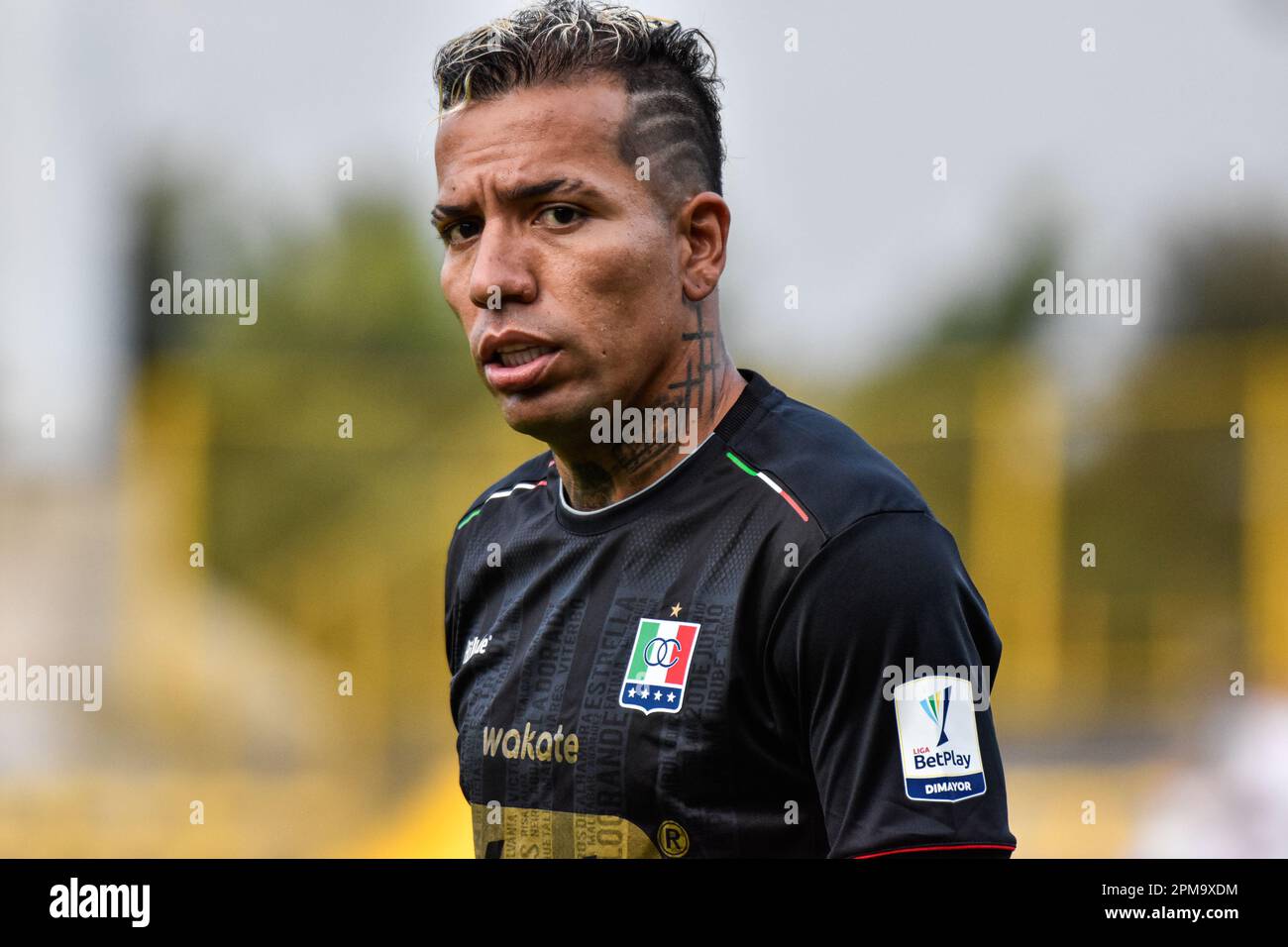 Una volta Caldas Dayro Moreno durante la partita BetPlay Dimayor League tra Once Caldas ed Equidad a Bogota, Colombia, il 11 aprile 2023. Foto di: Cristian Bayona/Long Visual Press Foto Stock