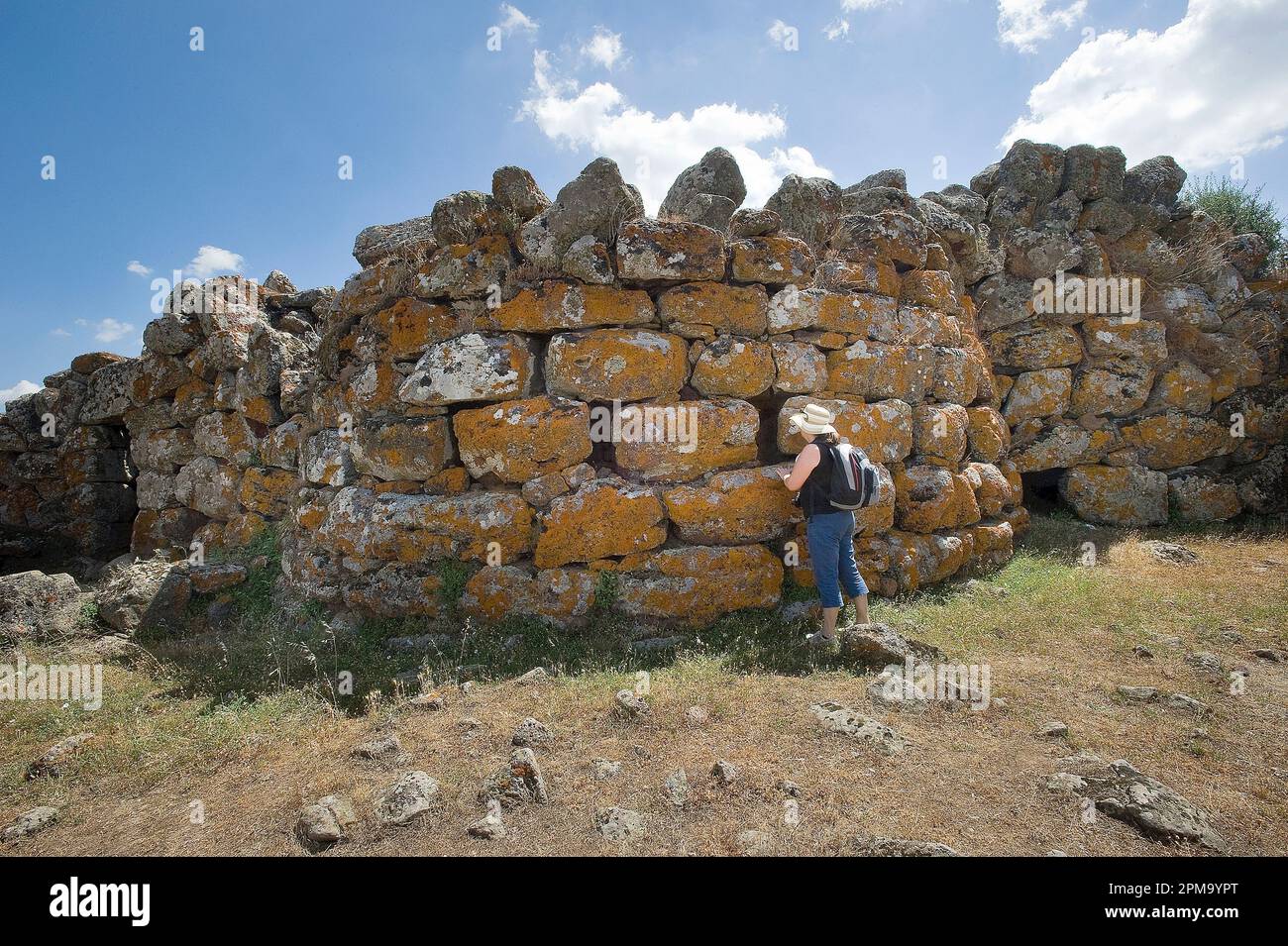 Nuraghe Arrubiu, Orroli, Ogliastra, Sardegna. E' il più imponente complesso monumento megalitico fra tutti questi presenti nell'Isola e fra i più impo Foto Stock