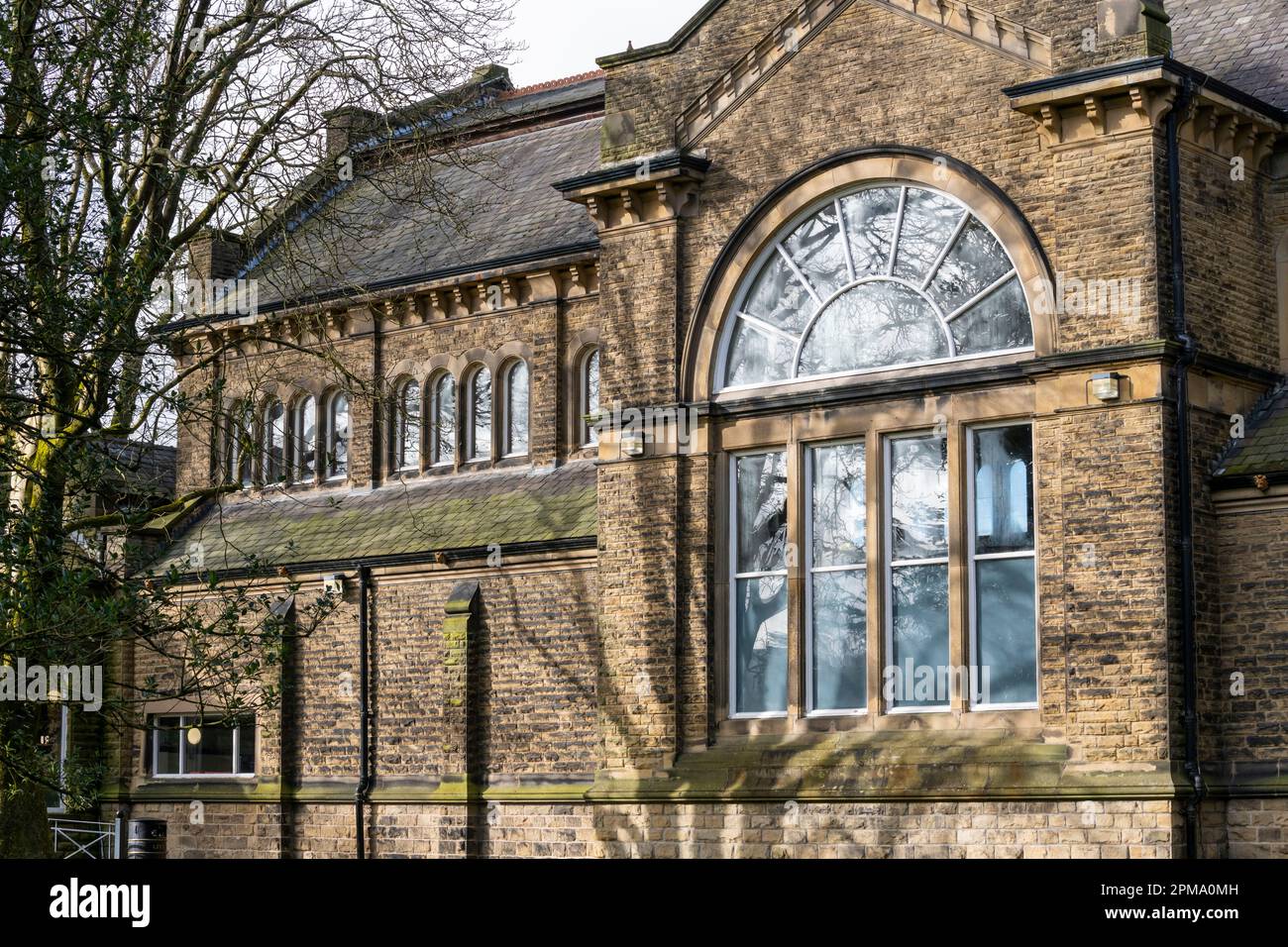 Bagni di Glossop situati in Howard Park, Glossop, North Derbyshire, Inghilterra. Foto Stock