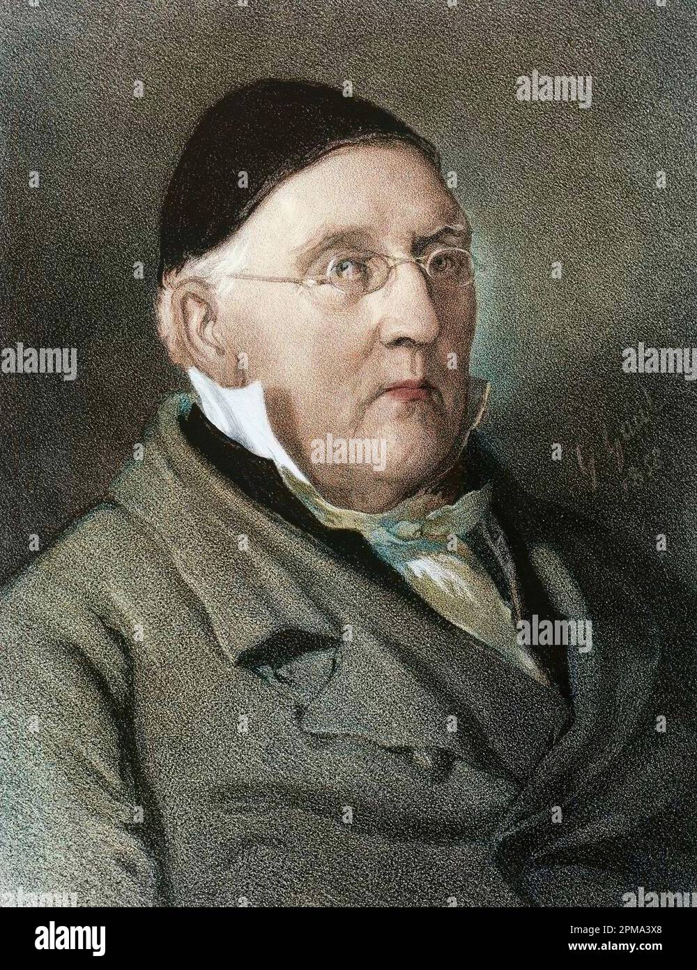 Ritratto di Louis Ludwig Spohr (1784-1859), compositore tedesco Foto Stock