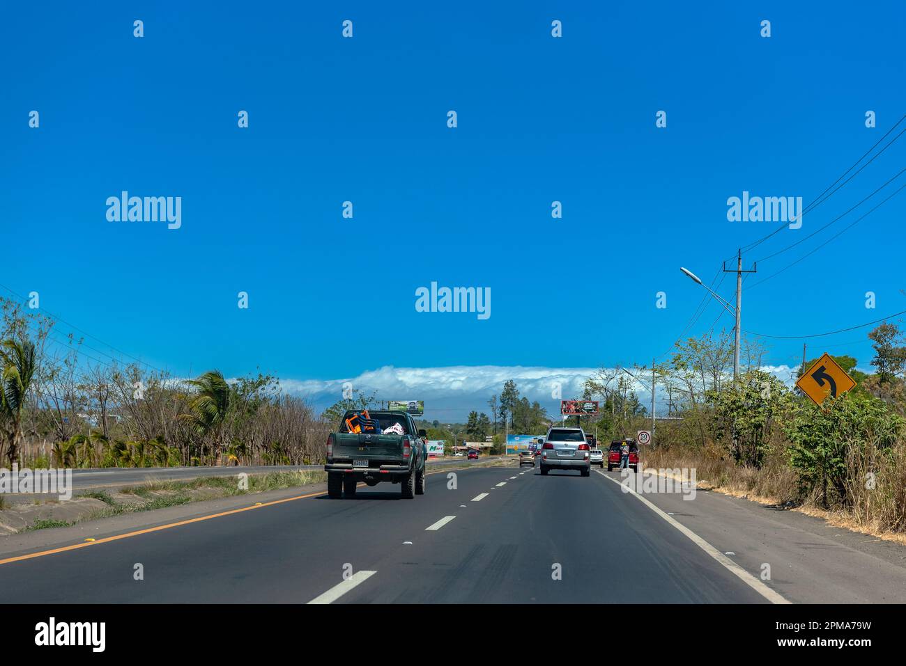 Paesaggio a Pan American Highway nel Distretto Chiriqui, Panama Foto Stock