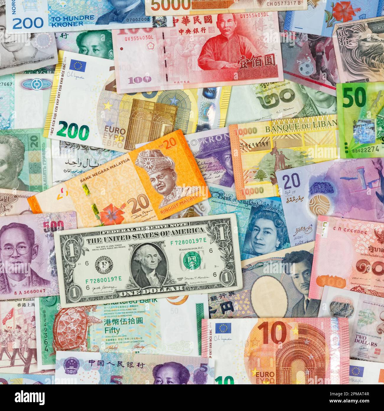 Banconote in euro Euro Dollaro valuta sfondo per viaggi pagare finanze piazza ricca Foto Stock