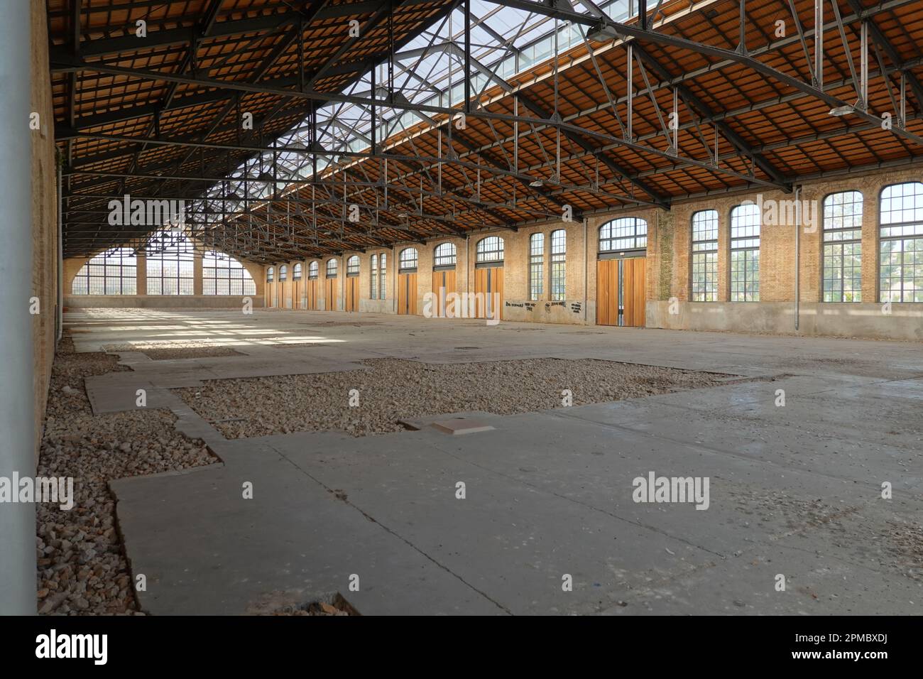Valencia, Parc Central, historische Bahnbauten // Valencia, Central Parc, Historic Railroad Buildings Foto Stock