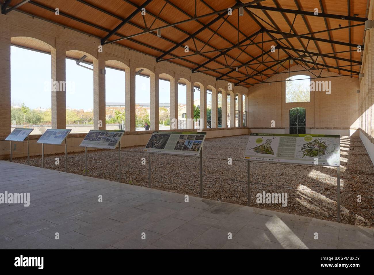 Valencia, Parc Central, historische Bahnbauten // Valencia, Central Parc, Historic Railroad Buildings Foto Stock
