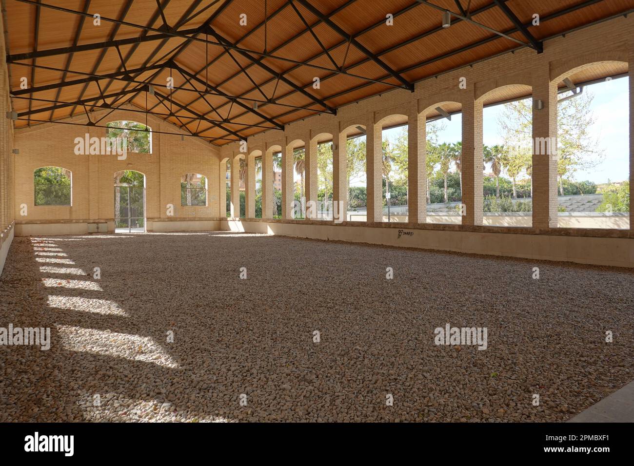 Valencia, Parc Central, historische Bahnbauten // Valencia, Central Parc, Historic Railroad Buildings Foto Stock