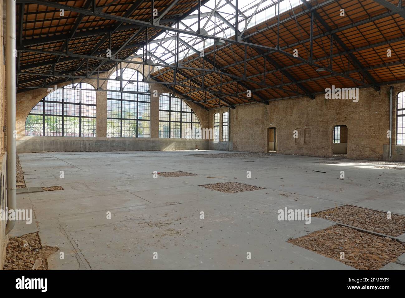 Valencia, Parc Central, historische Bahnbauten // Valencia, Central Parc, Historic Railroad Buildings Foto Stock