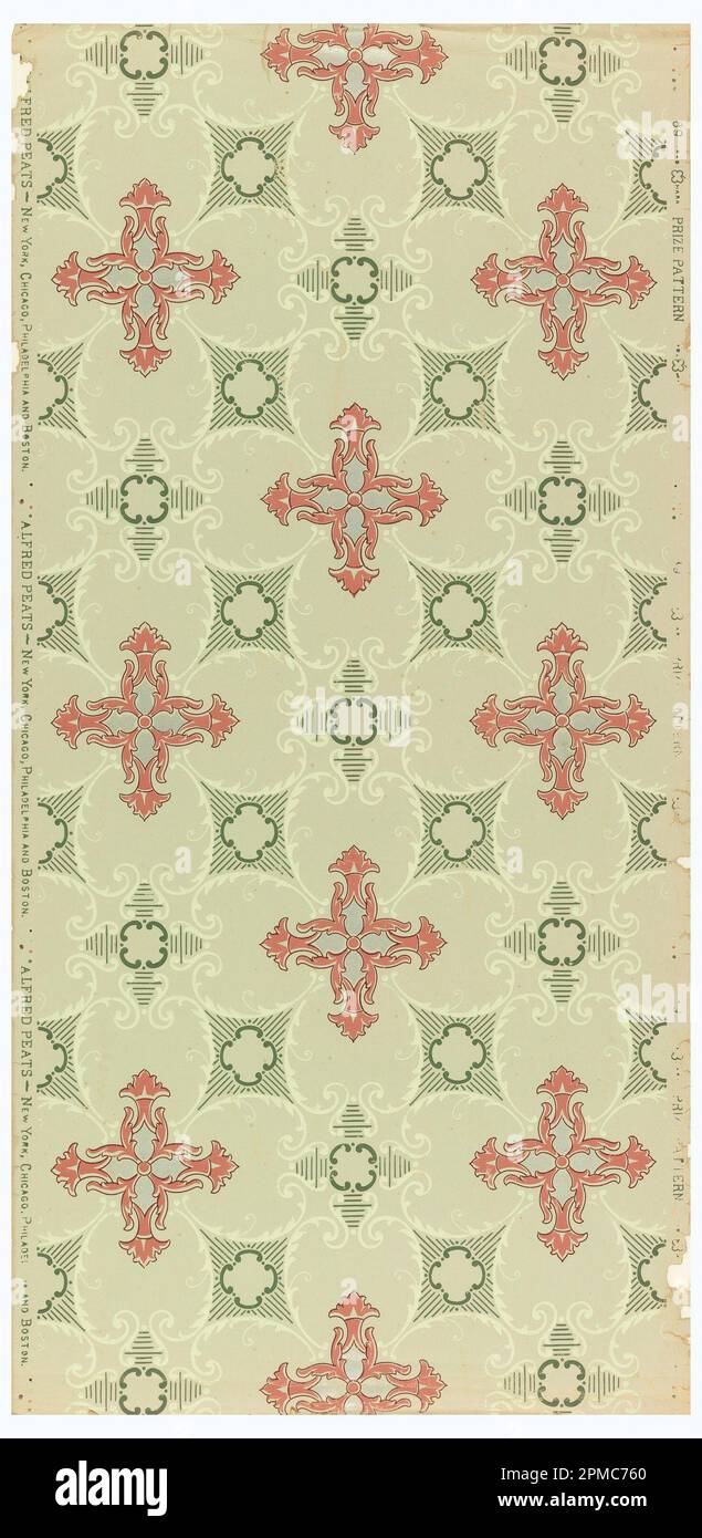 Carta da soffitto (USA); prodotta da Alfred Peats Company; carta stampata a macchina; 101 x 49,5 cm (39 3/4 x 19 1/2 pollici) Foto Stock Carta da soffitto (USA); prodotta da Alfred Peats Company; carta stampata a macchina; 101 x 49,5 cm (39 3/4 x 19 1/2 pollici) Foto Stock