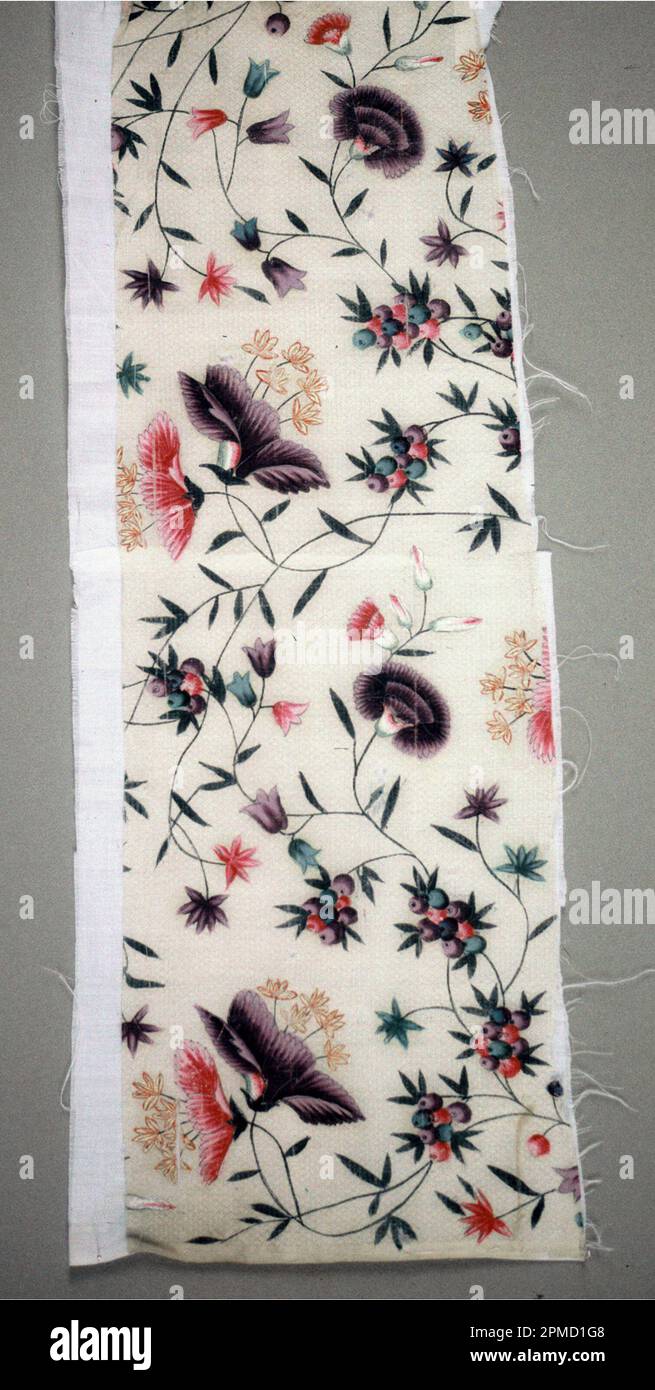 Frammento Dress (Cina); seta; Warp: 26,5cm mm (10 3/8 poll.). Trama: (Da cimosa a cimosa) 74cm mm (29 poll. ).; Bequest di Elinor Merrell; 1995-50-298 Foto Stock