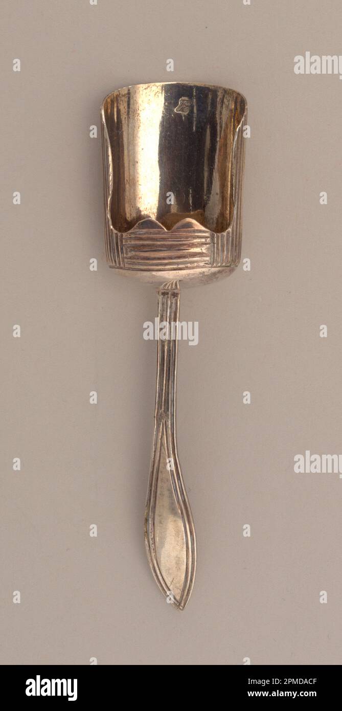 Cucchiaio (Paesi Bassi); argento; L x P: 8,4 x 2 x 1 cm (3 5/16 x 13/16 x 3/8 pollici) Foto Stock