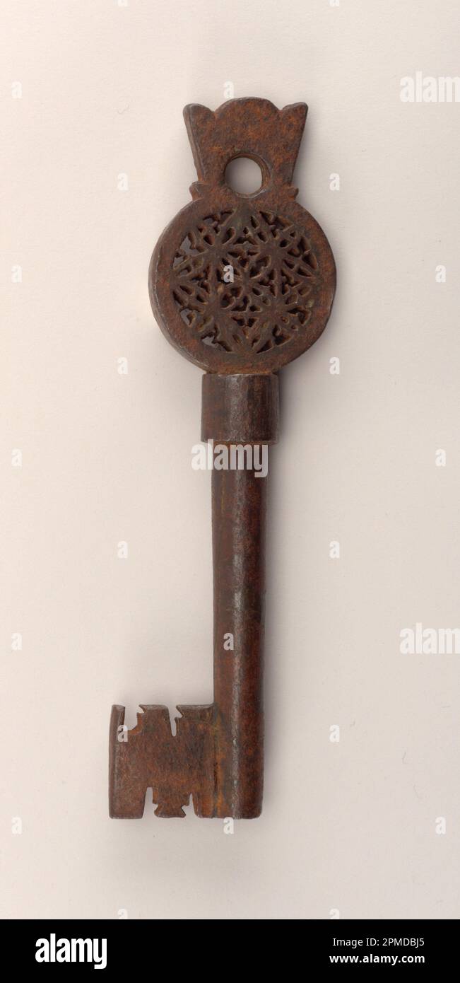 Chiave (Francia); ferro ; 1.8x4,5x17,2cm; 1909-27-4 Foto Stock