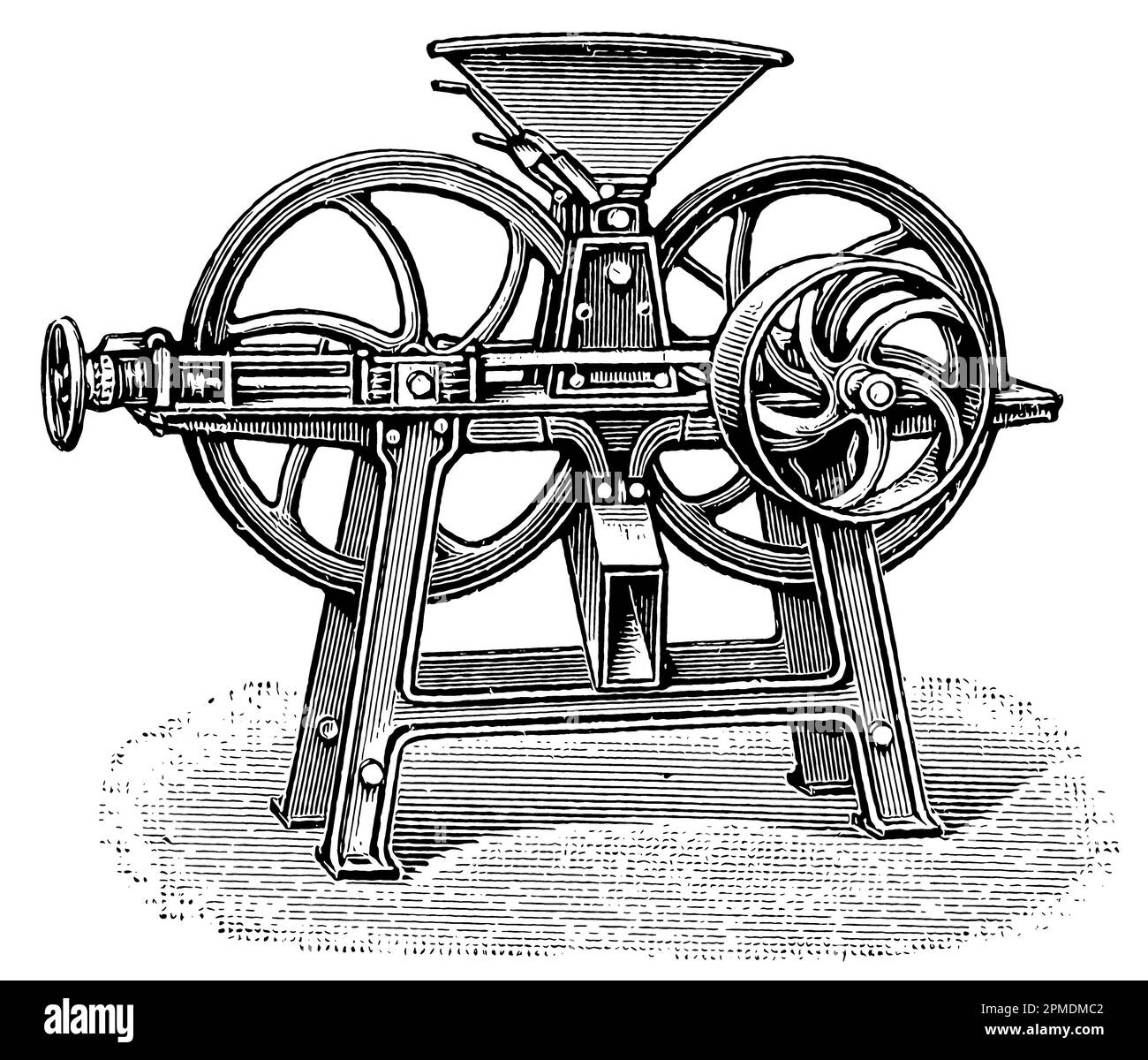 La macchina spremitrice. Pubblicazione del libro 'Meyers Konversations-Lexikon', Volume 2, Lipsia, Germania, 1910 Foto Stock