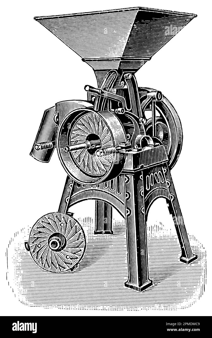 Il mulino da polso. Pubblicazione del libro 'Meyers Konversations-Lexikon', Volume 2, Lipsia, Germania, 1910 Foto Stock