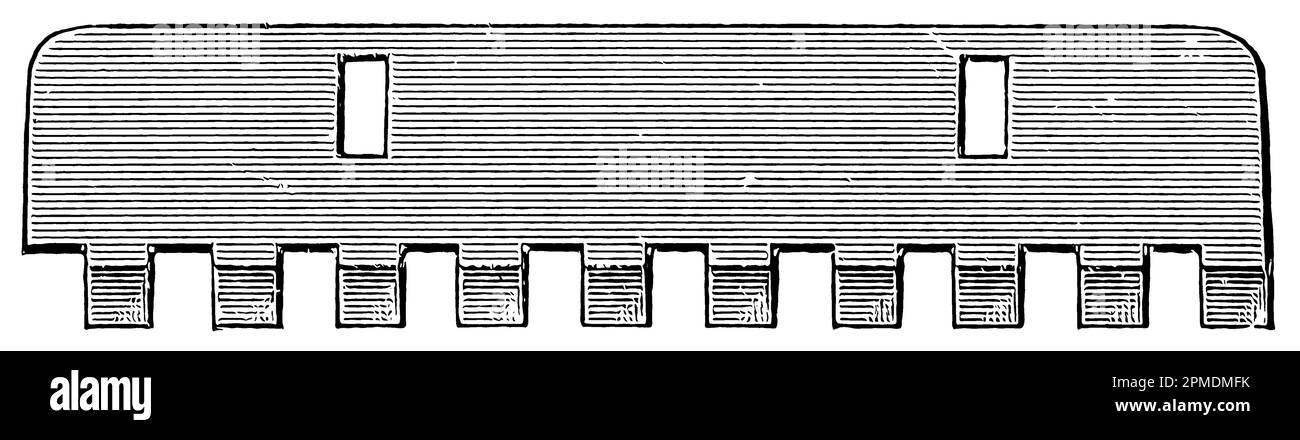 Il coltello da taglio seghettato per barbabietole. Pubblicazione del libro 'Meyers Konversations-Lexikon', Volume 2, Lipsia, Germania, 1910 Foto Stock