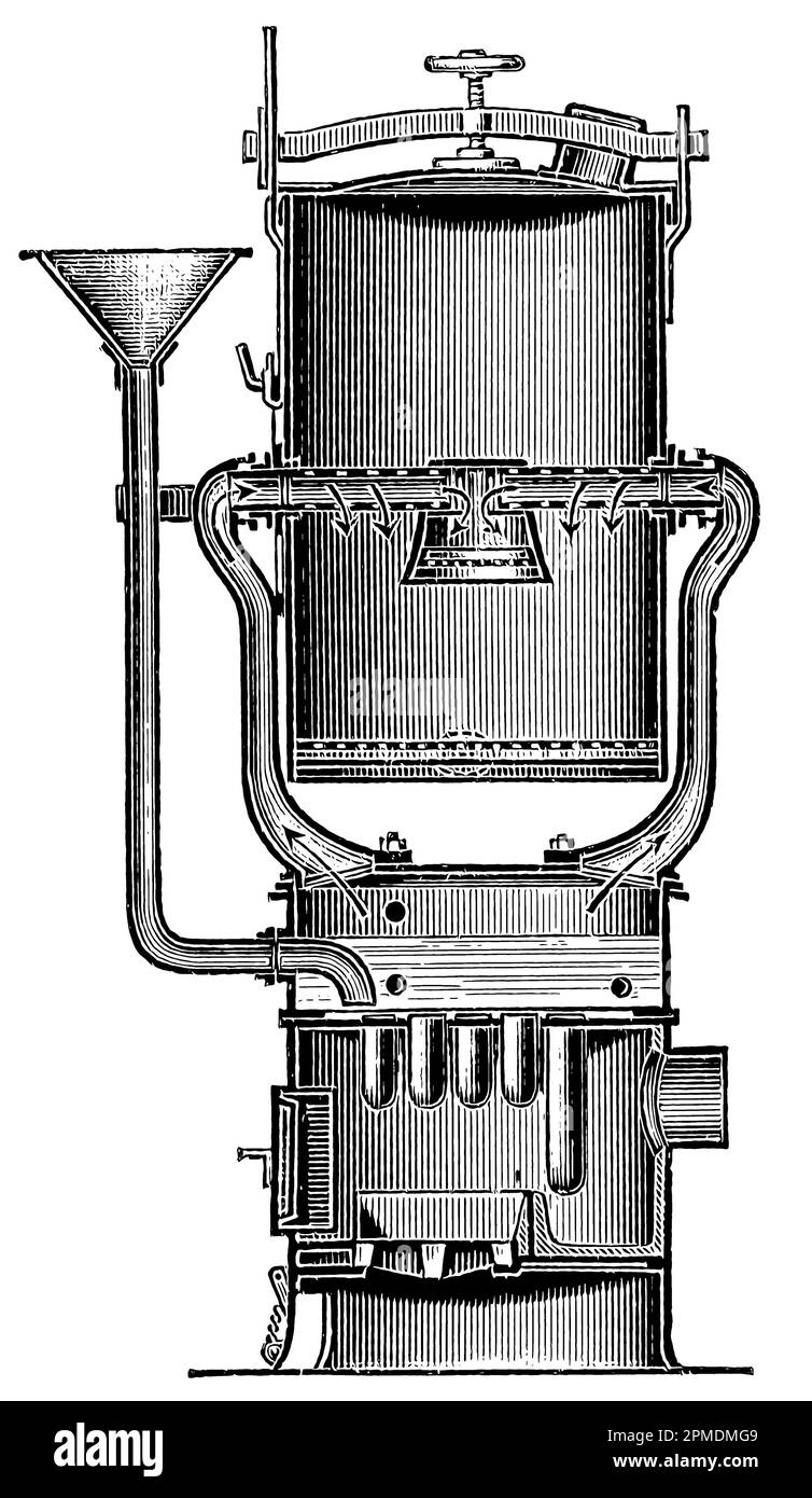 Smorzatore rapido con riforma dell'inclinazione. Pubblicazione del libro 'Meyers Konversations-Lexikon', Volume 2, Lipsia, Germania, 1910 Foto Stock