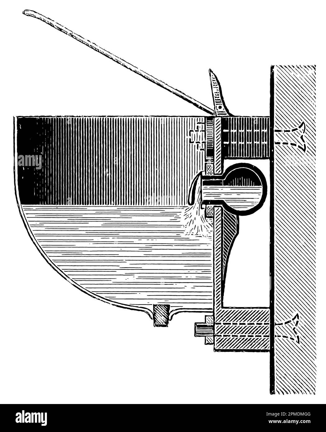 Ciotola automatica. Pubblicazione del libro 'Meyers Konversations-Lexikon', Volume 2, Lipsia, Germania, 1910 Foto Stock