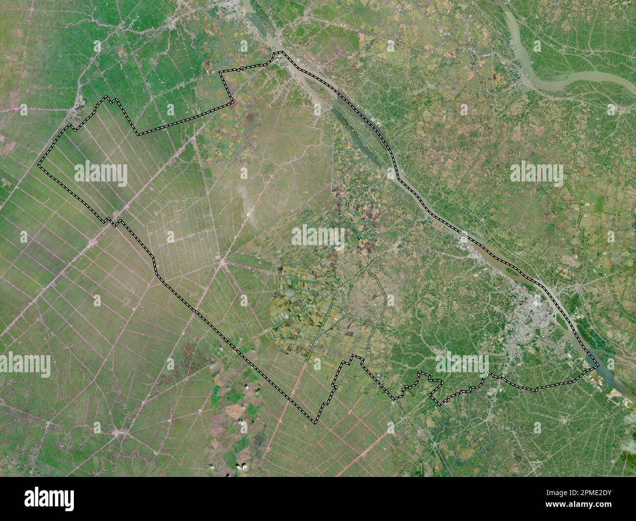CAN Tho, città|comune|thanh pho del Vietnam. Mappa satellitare ad alta risoluzione Foto Stock