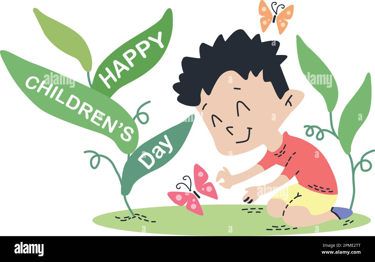 Festa Internazionale dei Bambini, 14 novembre, Illustrazione Illustrazione Vettoriale