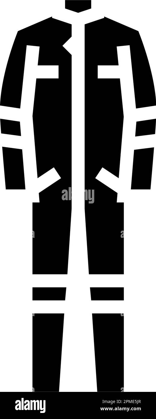 illustrazione vettoriale dell'icona del glifo di lavoro dell'attrezzo di abbigliamento protettivo Illustrazione Vettoriale