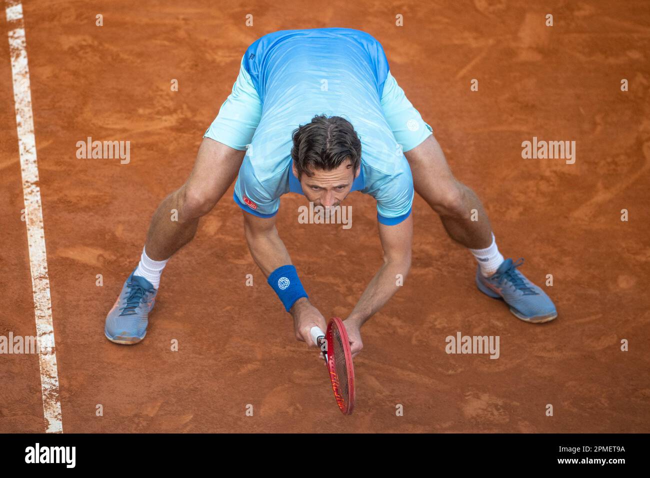 MONTE-CARLO, MONACO - 12 APRILE: Wesley Koolhof dei Paesi Bassi durante il giorno 4 del Rolex Monte-Carlo Masters al Monte-Carlo Country Club il 12 aprile 2023 a Monte-Carlo, Monaco (Foto di Andy Astfalck/BSR Agency) Foto Stock