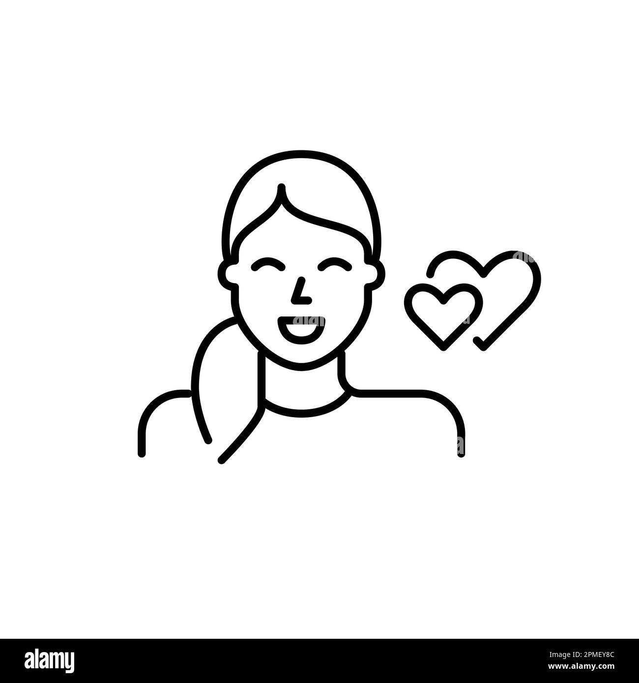 Ragazza in cerca di partner romantico su app dating. Pixel Perfect, icona del tratto modificabile Illustrazione Vettoriale Ragazza in cerca di partner romantico su app dating. Pixel Perfect, icona del tratto modificabile Illustrazione Vettoriale
