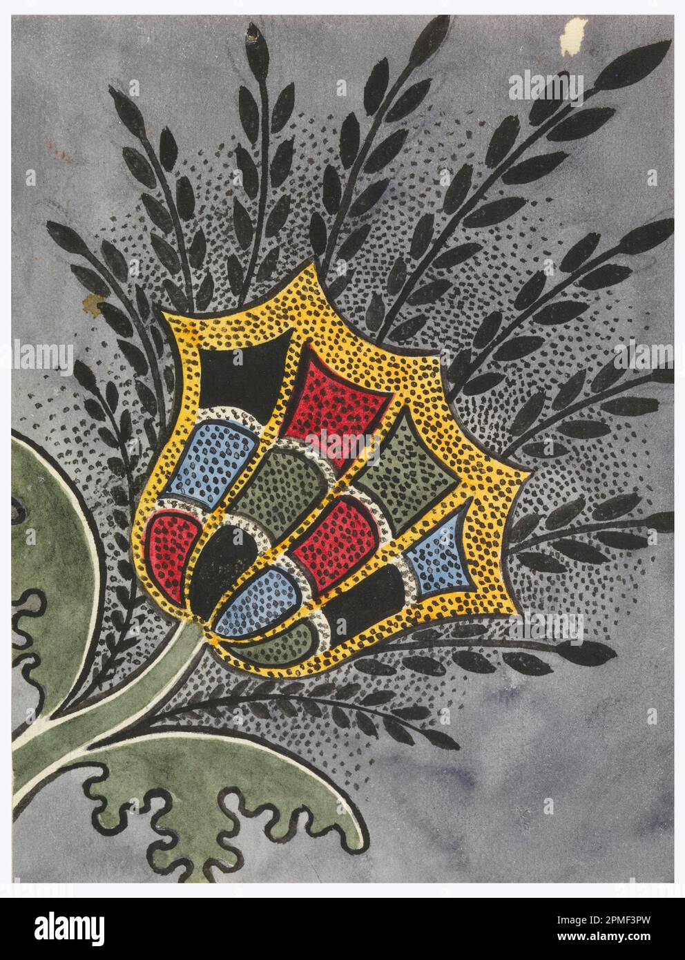Disegno, progettazione per un progetto stampato; Francia; penna e inchiostro, pennello e acquerello su carta; 11,2 x 8,5 cm (4 7/16 x 3 3/8 pollici) Foto Stock Disegno, progettazione per un progetto stampato; Francia; penna e inchiostro, pennello e acquerello su carta; 11,2 x 8,5 cm (4 7/16 x 3 3/8 pollici) Foto Stock