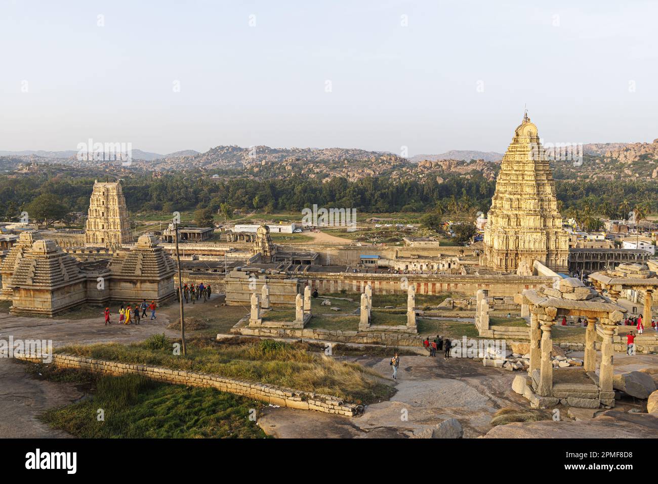 India, Karnataka, Hampi, patrimonio mondiale dell'UNESCO, tempio di Sree Virupaksha Foto Stock